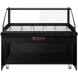Тепловая витрина GGM Gastro Toronto WVE180D (Black/Natural) Thumb