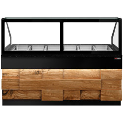 Vitrina calda GGM Gastro Toronto WVE210D (Black/Natural) Thumb