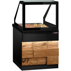 Тепловая витрина GGM Gastro Toronto WVE80D (Black/Natural)