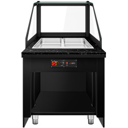 Vitrina calda GGM Gastro Toronto WVE80D (Black/Natural) Thumb