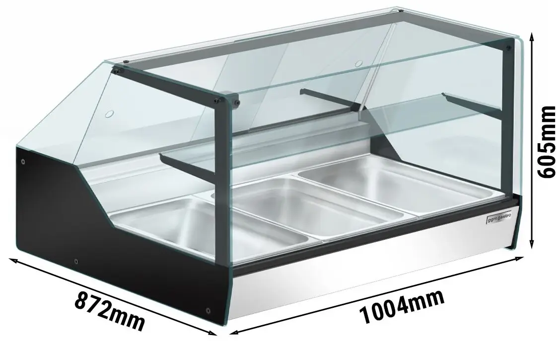 Vitrina calda GGM Gastro WHVND13 (Inox/Black) - 3