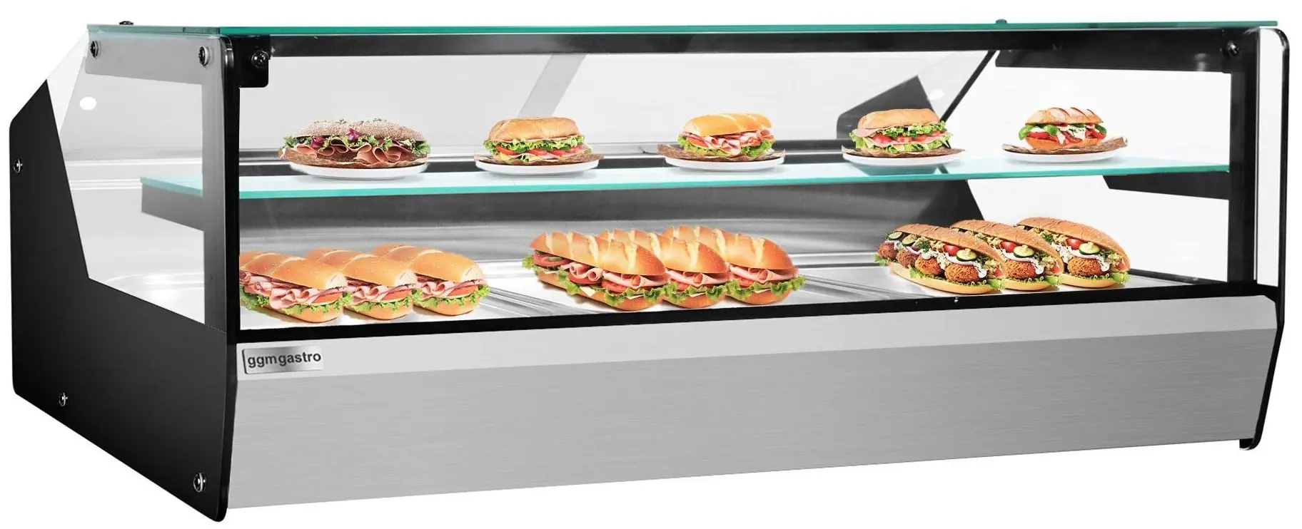 Тепловая витрина GGM Gastro WHVTC13 (Inox/Black)