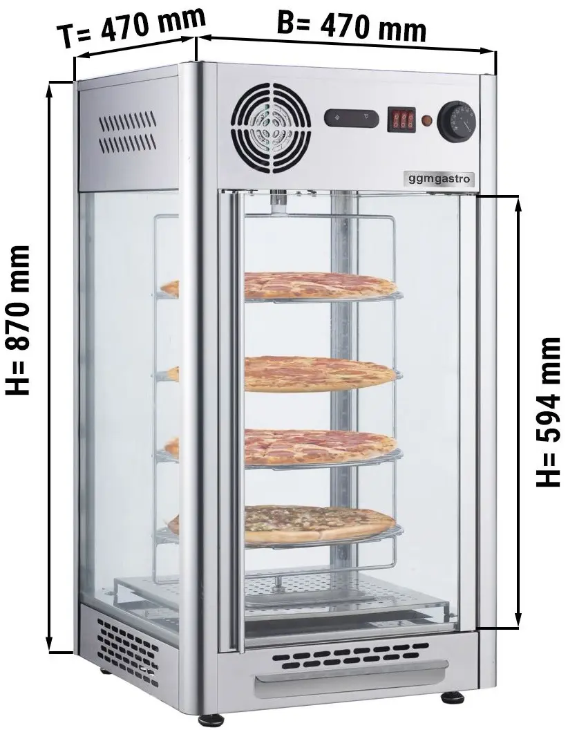 Vitrina calda GGM Gastro WVNR108E (Inox) - 4