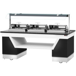 Bufet cald GGM Gastro Belfast WBIN2081ND (White/Black) Thumb