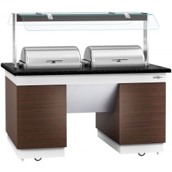 Bufet cald GGM Gastro Dublin WBIN1611 (Brown/Black) Thumb