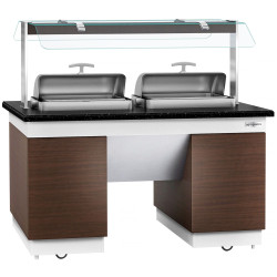 Bufet cald GGM Gastro Dublin WBIN1611 (Brown/Black) Thumb