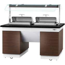 Bufet cald GGM Gastro Dublin WBIN1611 (Brown/Black) Thumb