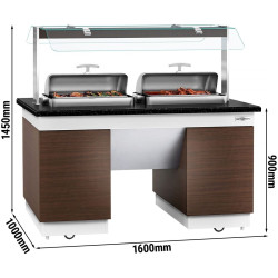 Bufet cald GGM Gastro Dublin WBIN1611 (Brown/Black) Thumb