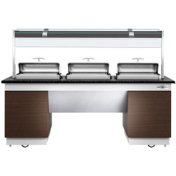 Bufet cald GGM Gastro Dublin WBIN2011 (Brown/Black) Thumb