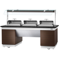 Bufet cald GGM Gastro Dublin WBIN2011 (Brown/Black) Thumb