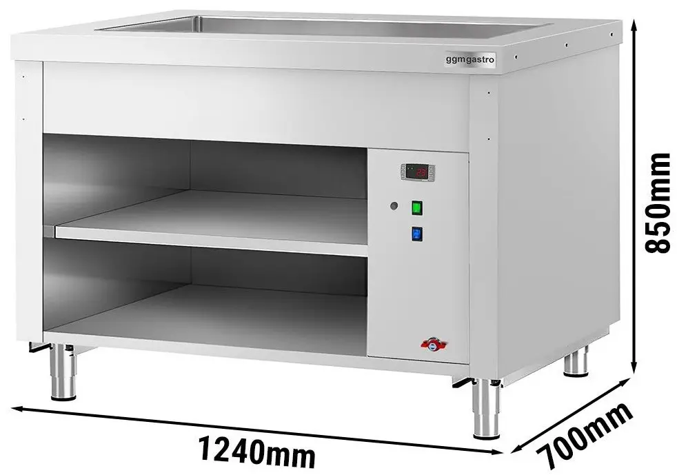 Bufet cald GGM Gastro Kopenhagen BVI800-BM3-N (Inox) - 5