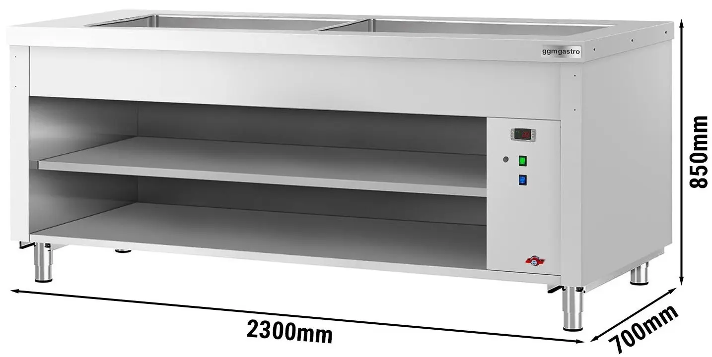 Bufet cald GGM Gastro Kopenhagen BVI800-BM6-N (Inox) - 5