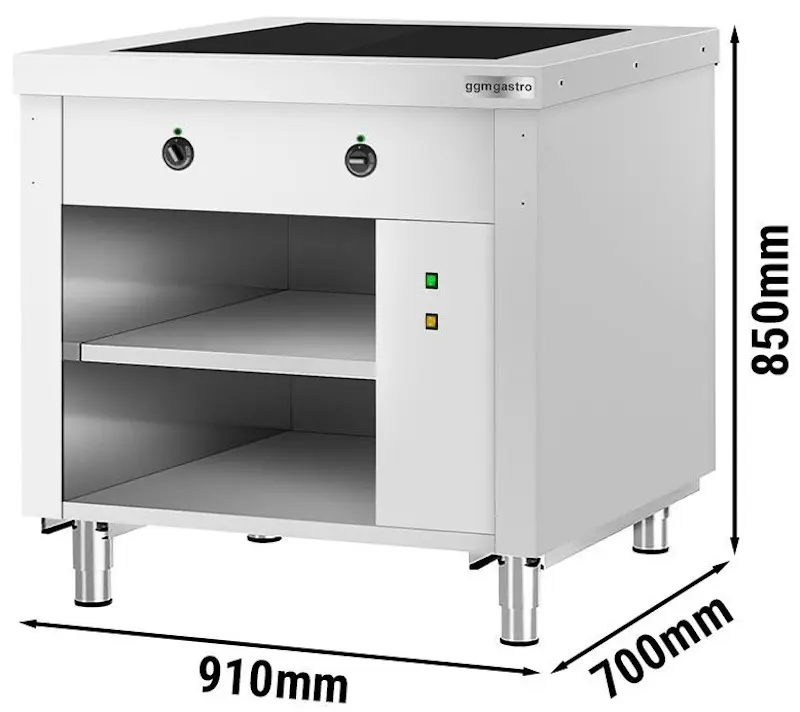 Bufet cald GGM Gastro Kopenhagen BVI800-WP2-N (Inox) - 5