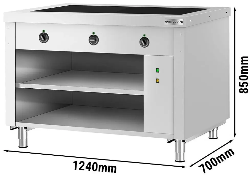 Bufet cald GGM Gastro Kopenhagen BVI800-WP3-N (Inox) - 5