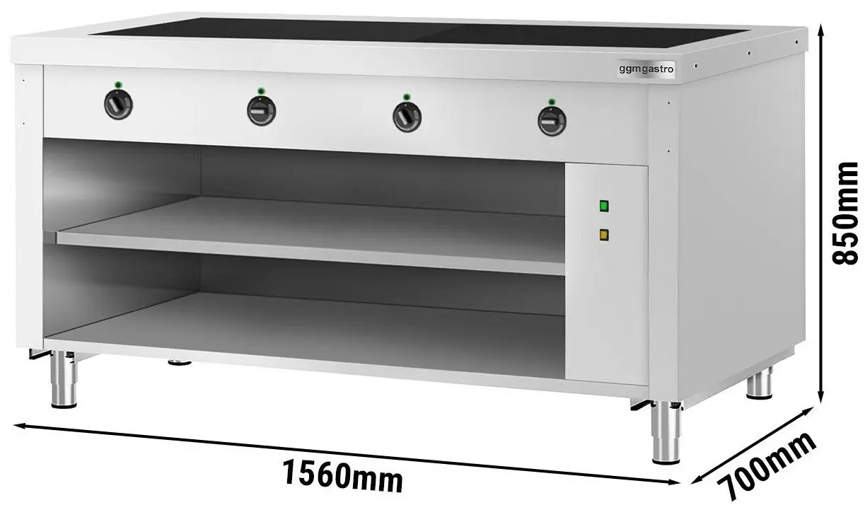 Bufet cald GGM Gastro Kopenhagen BVI800-WP4-N (Inox) - 5