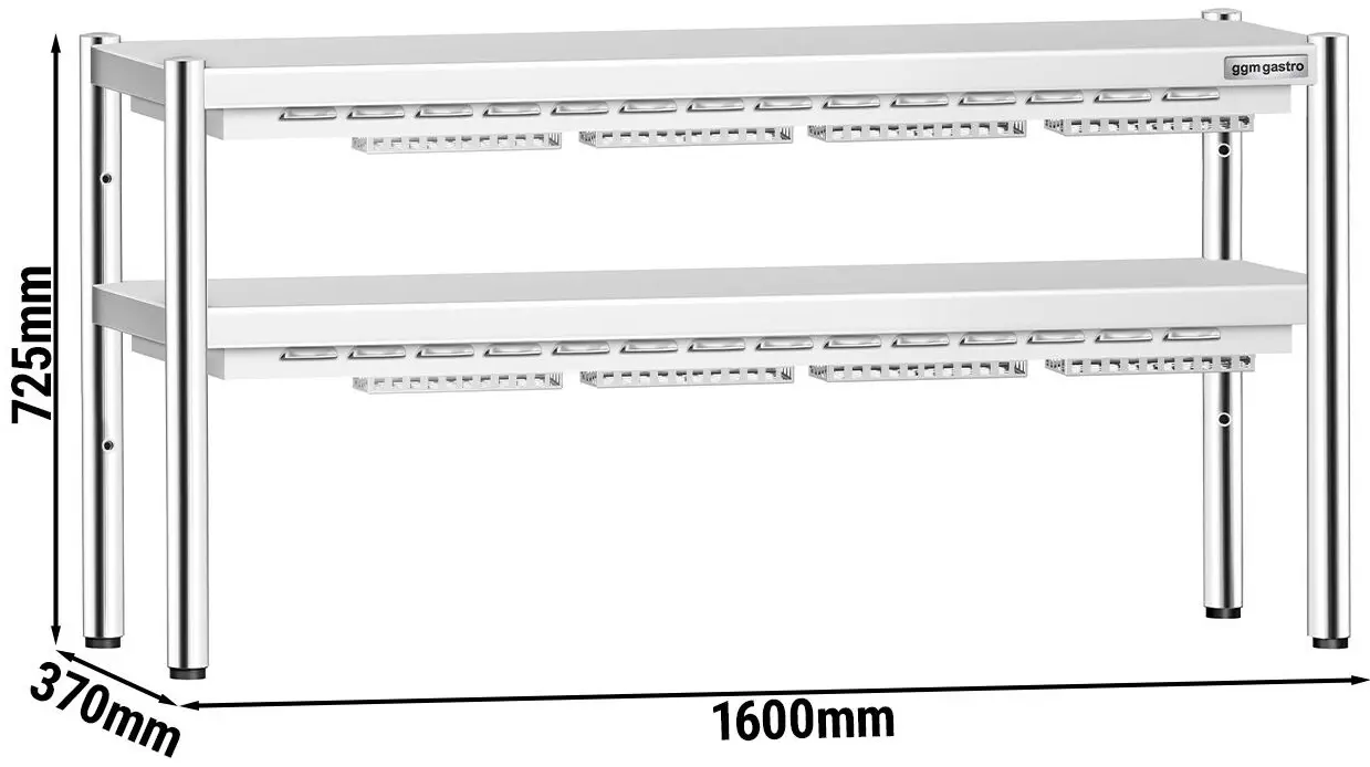 Pod termic pentru servire GGM Gastro AB2K167#2#KBK15-4 (Inox) - 10