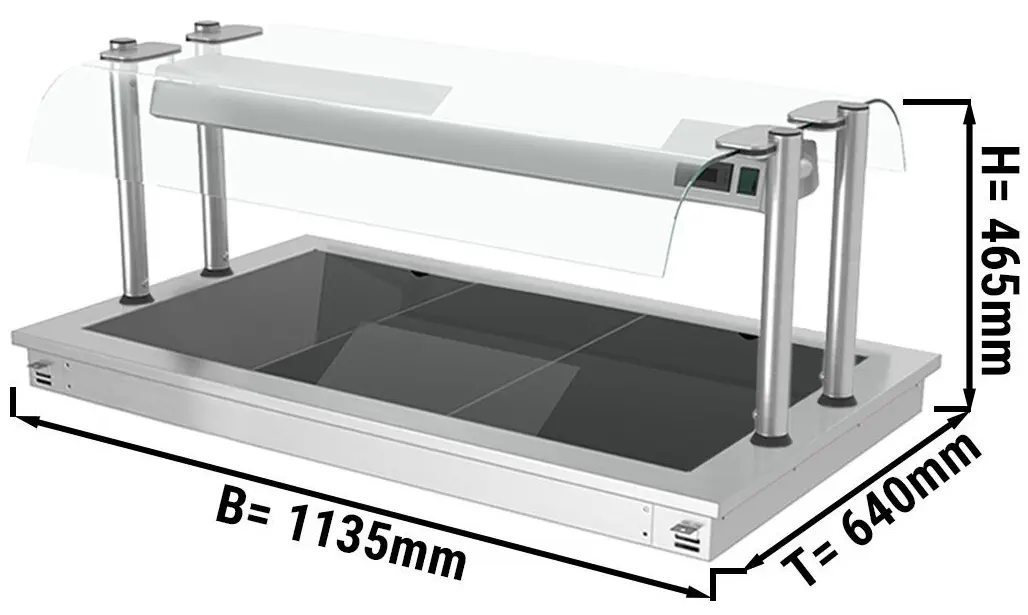 Incalzitor pentru preparate incorporabil GGM Gastro WA116D (Inox/Black) - 2
