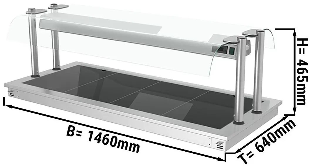 Incalzitor pentru preparate incorporabil GGM Gastro WA156D (Inox/Black) - 2