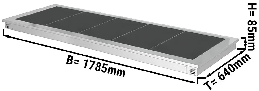 Встраиваемый подогреватель блюд GGM Gastro WA186A (Inox/Black) - 2