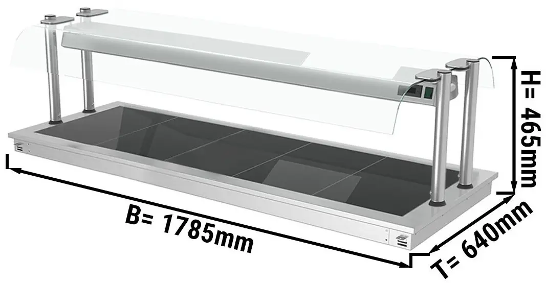 Встраиваемый подогреватель блюд GGM Gastro WA186D (Inox/Black) - 2