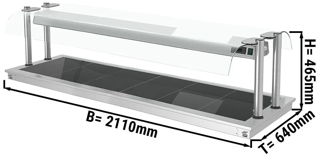 Встраиваемый подогреватель блюд GGM Gastro WA216D (Inox/Black) - 2