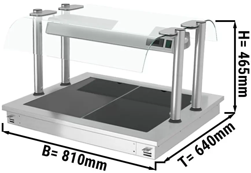 Встраиваемый подогреватель блюд GGM Gastro WA86D (Inox/Black) - 2