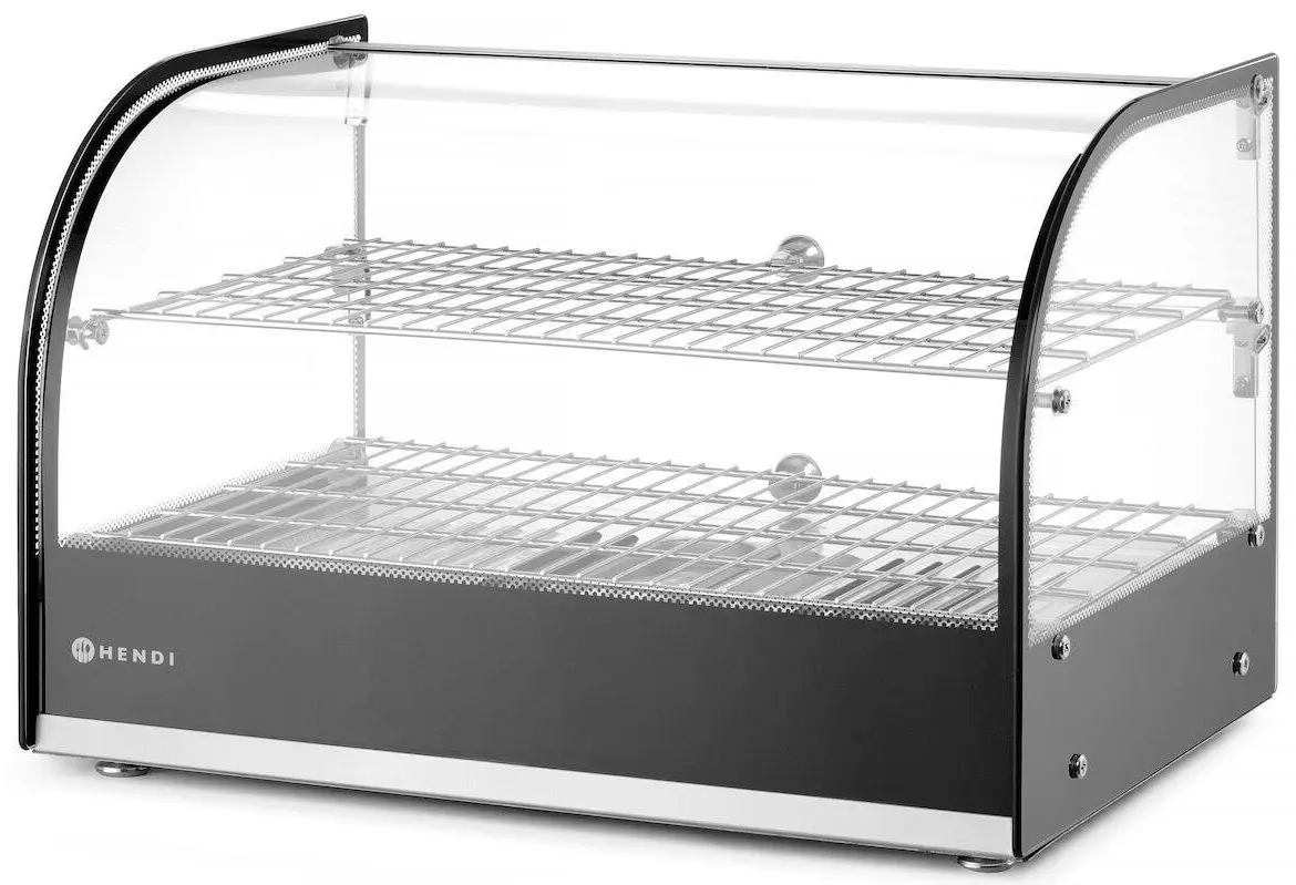 Нагревательная витрина Hendi 273999 (Black/Inox)