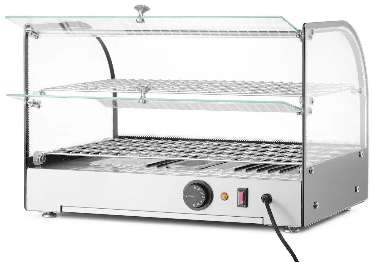 Нагревательная витрина Hendi 273999 (Black/Inox)