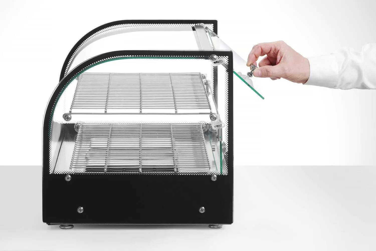 Нагревательная витрина Hendi 273999 (Black/Inox)