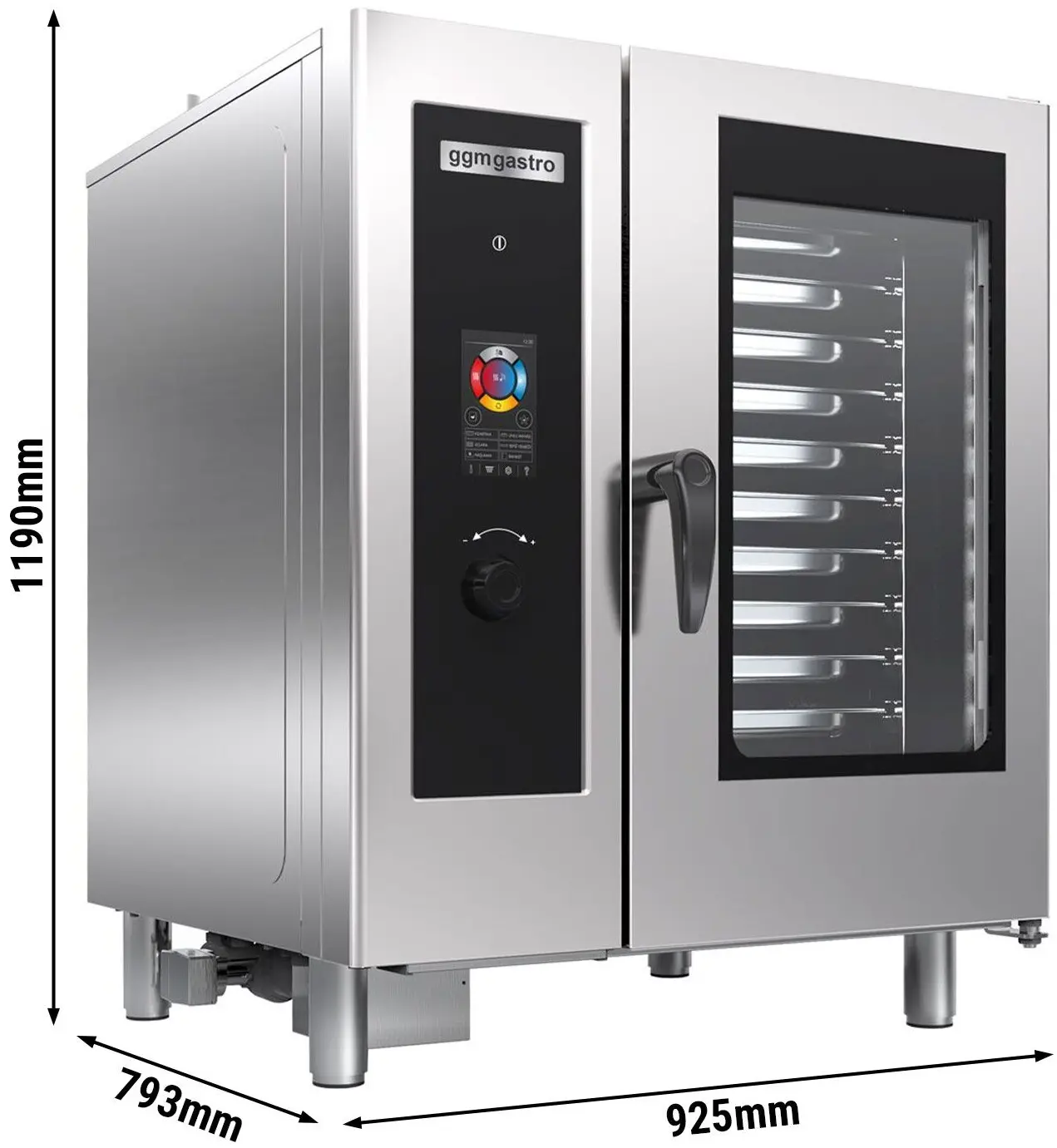 Пароконвектомат газовый GGM Gastro KDGI1011 (Black/Inox) - 9