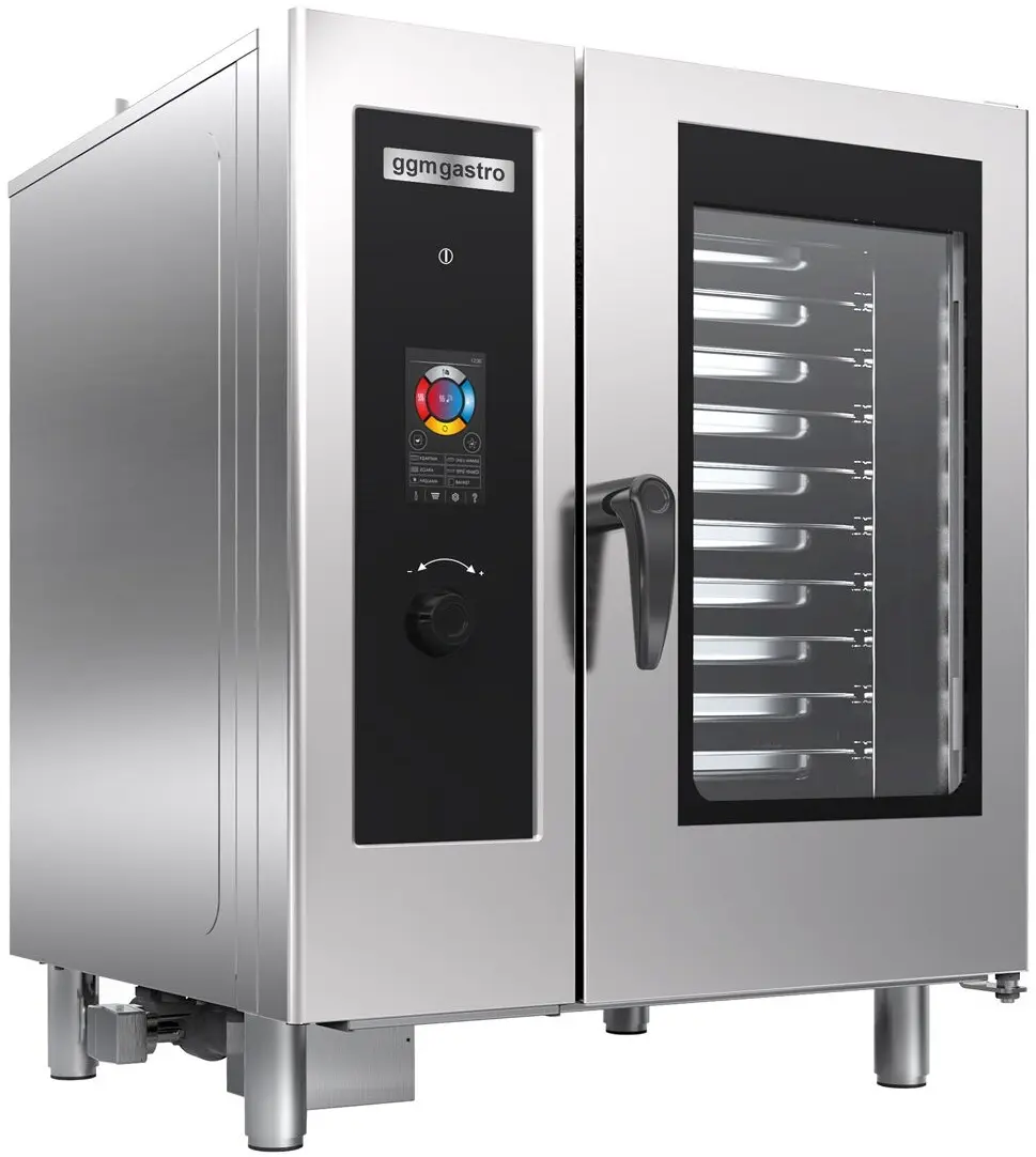 Пароконвектомат газовый GGM Gastro KDGI1011 (Black/Inox)