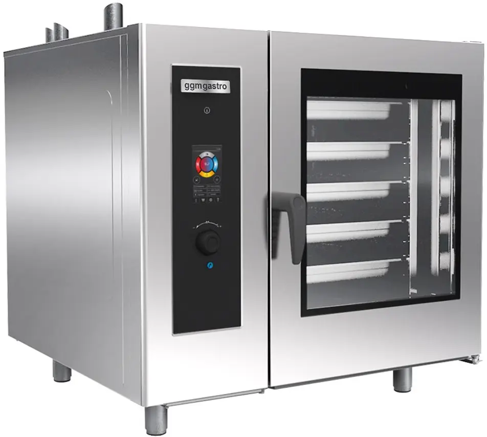 Пароконвектомат газовый GGM Gastro KDGI1021 (Black/Inox)
