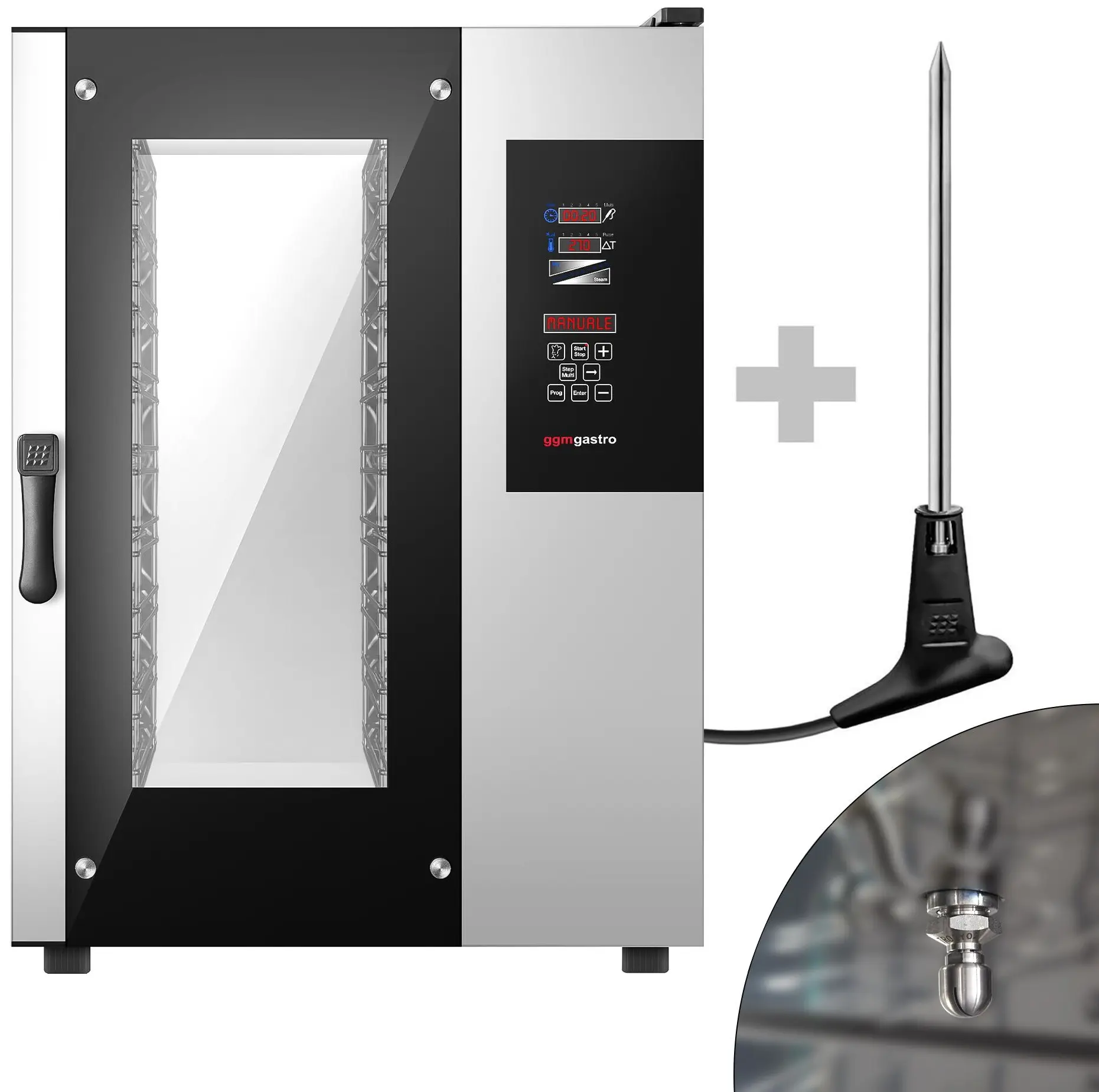 Пароконвектомат GGM Gastro KB1011N (Black/Inox) - 6