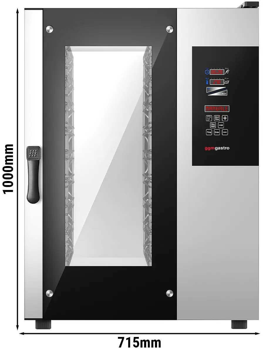 Пароконвектомат GGM Gastro KB1011N (Black/Inox) - 7
