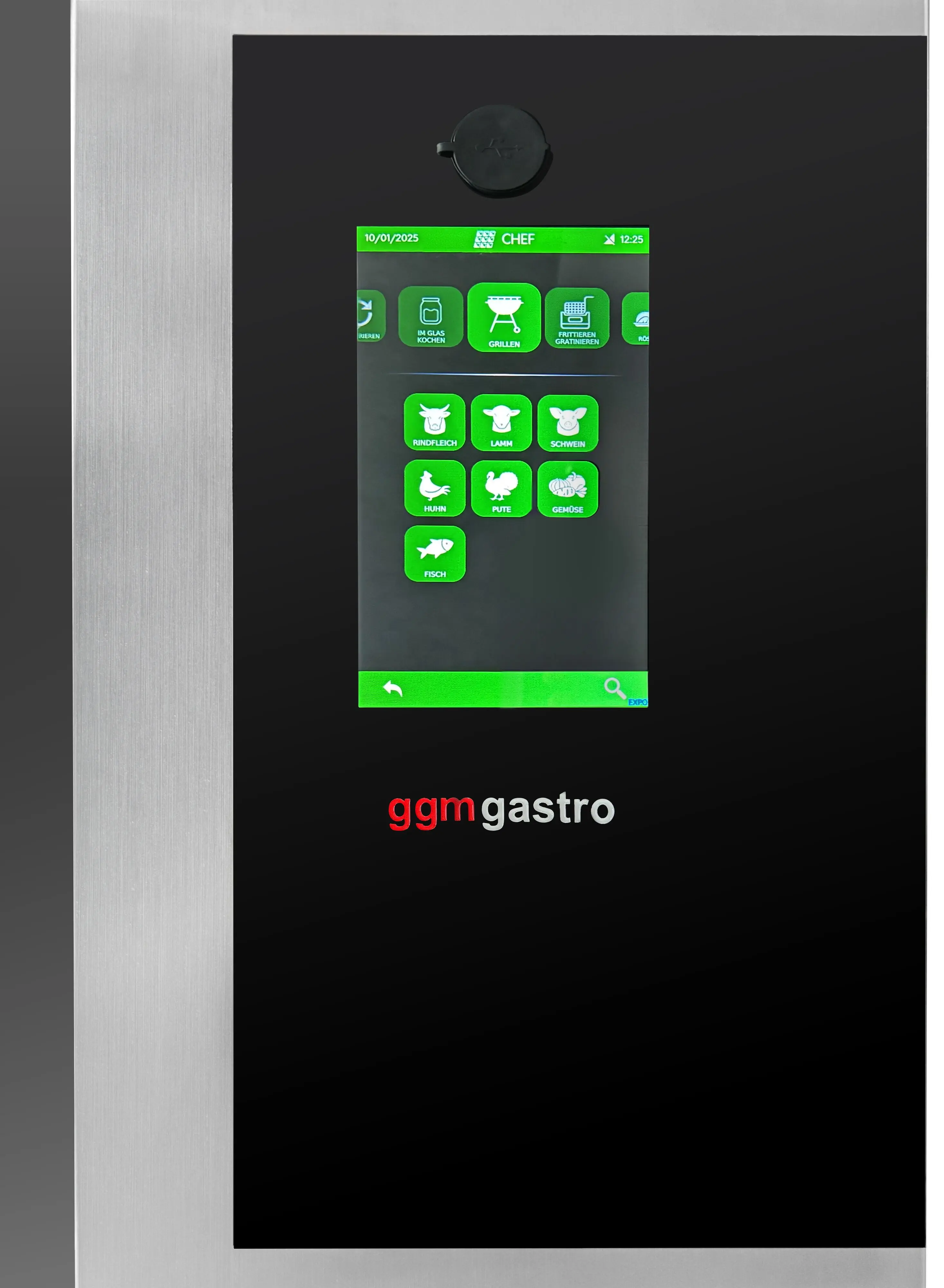Пароконвектомат GGM Gastro KB1011N-TP (Black/Inox) - 2