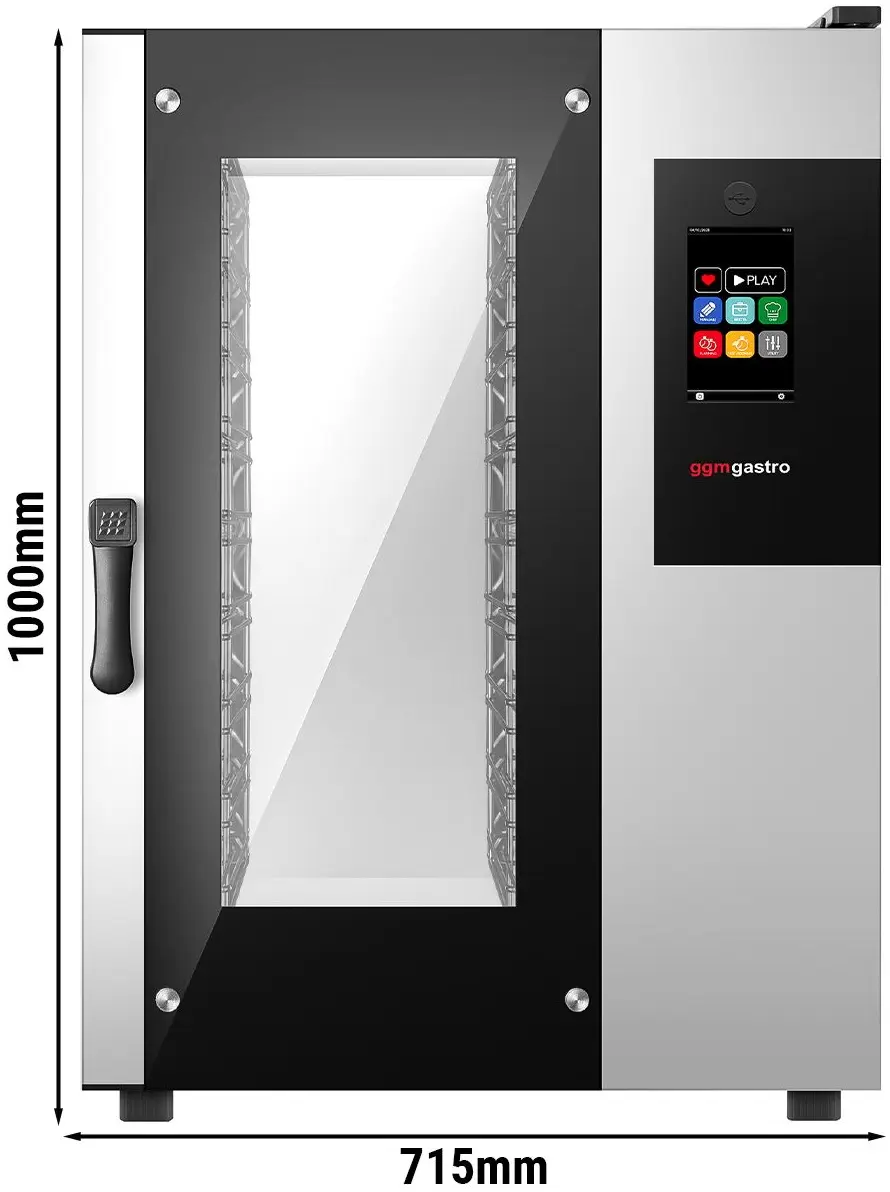 Пароконвектомат GGM Gastro KB1011N-TP (Black/Inox) - 7