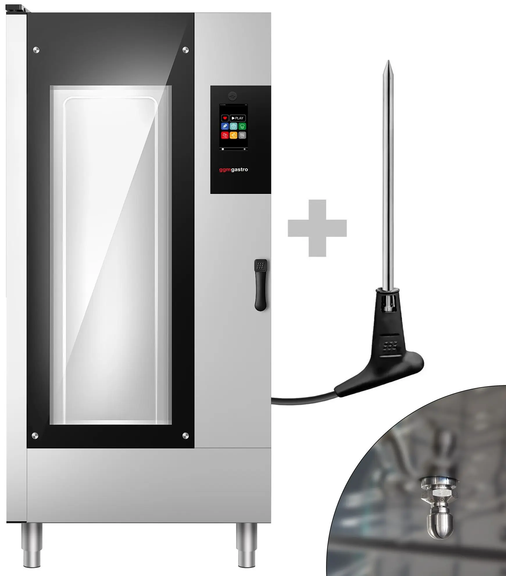 Пароконвектомат GGM Gastro KB2011GWN-TP (Inox/Black) - 9