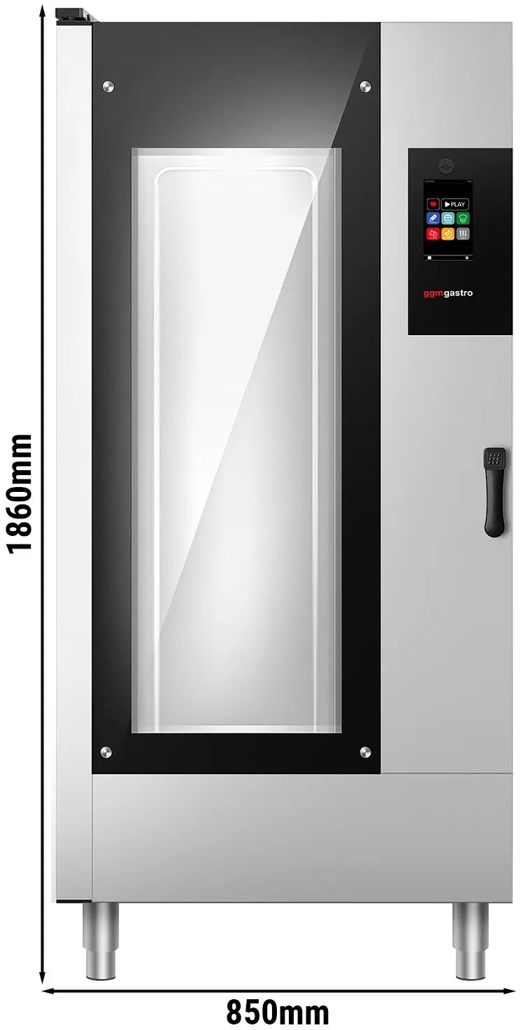 Пароконвектомат GGM Gastro KB2011GWN-TP (Inox/Black) - 10