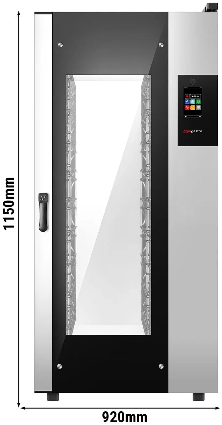 Пароконвектомат GGM Gastro KB2011N-TP (Black/Inox) - 9