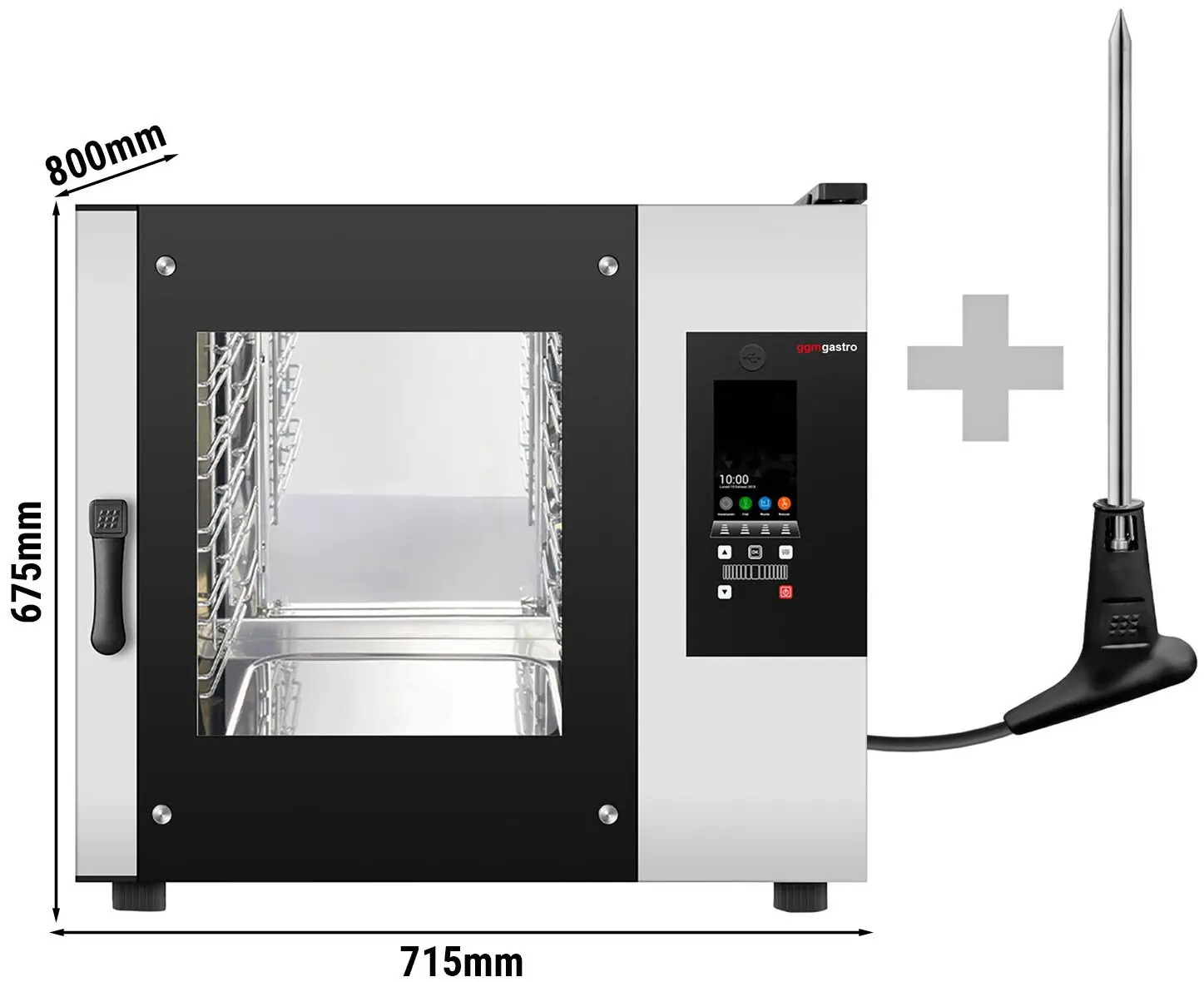 Пароконвектомат GGM Gastro KB511-TP (Black/Inox) - 6
