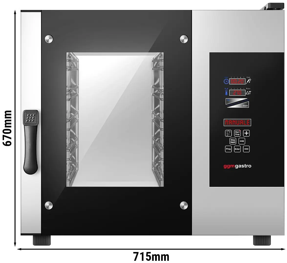 Пароконвектомат GGM Gastro KB511N (Black/Inox) - 6
