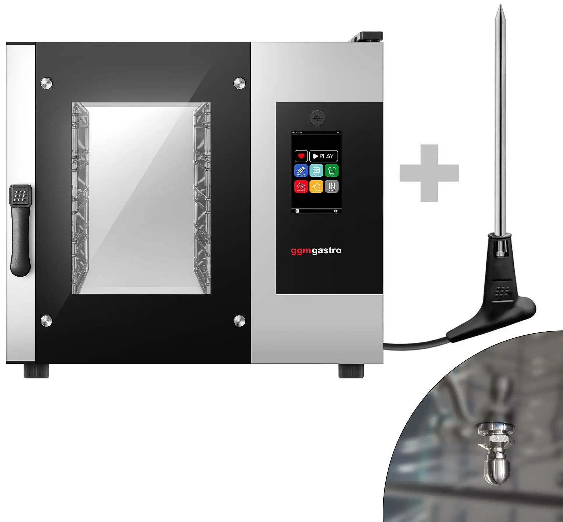 Пароконвектомат GGM Gastro KB511N-TP (Black/Inox) - 8