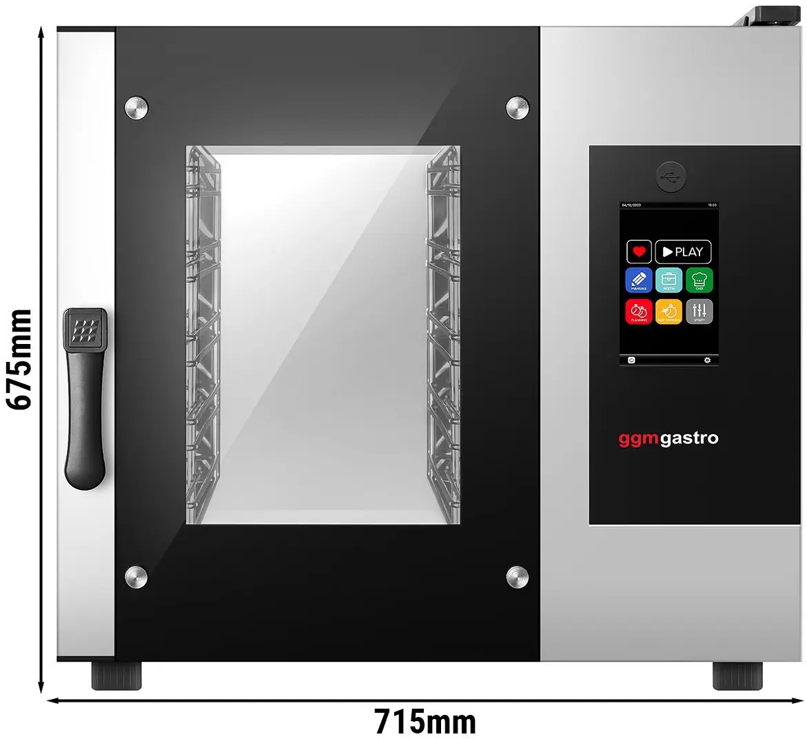 Пароконвектомат GGM Gastro KB511N-TP (Black/Inox) - 9