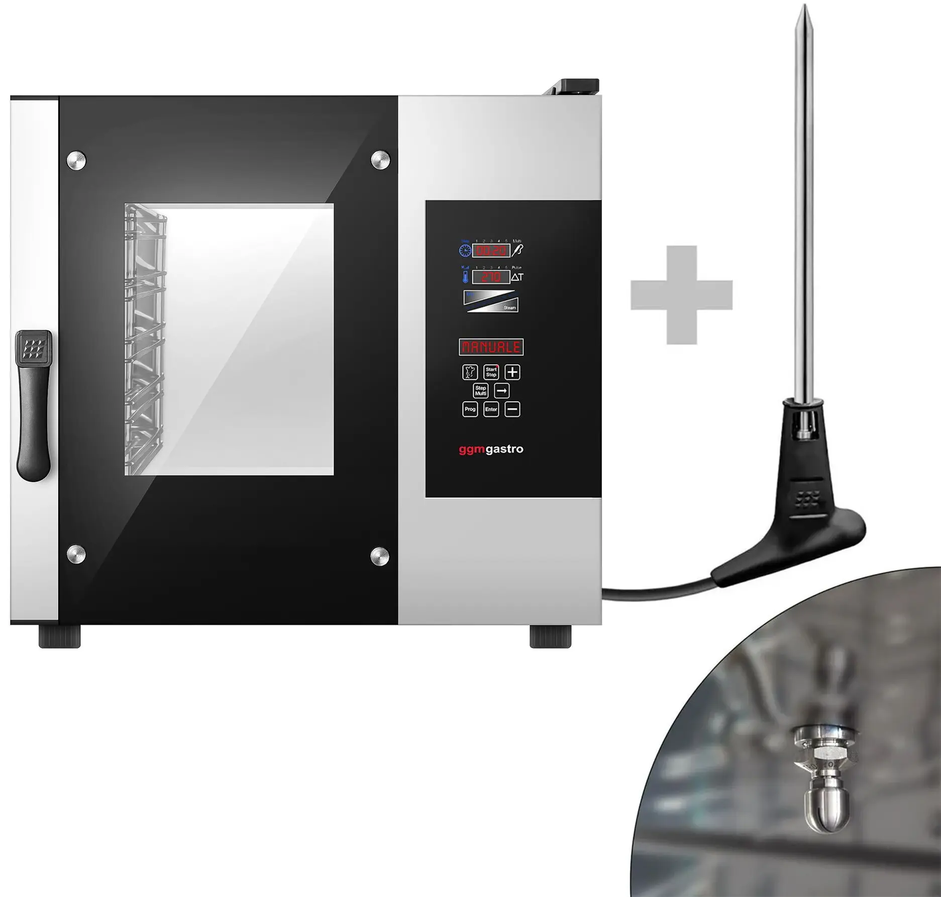 Пароконвектомат GGM Gastro KB523N (Black/Inox) - 6