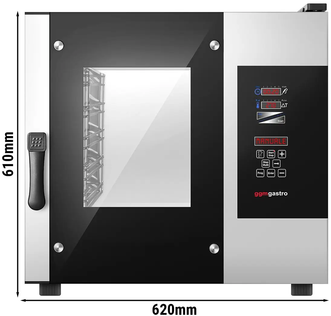Пароконвектомат GGM Gastro KB523N (Black/Inox) - 7