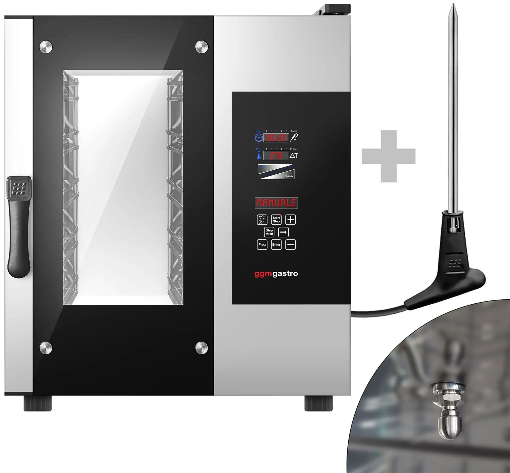 Пароконвектомат GGM Gastro KDB511CN (Black/Inox) - 7