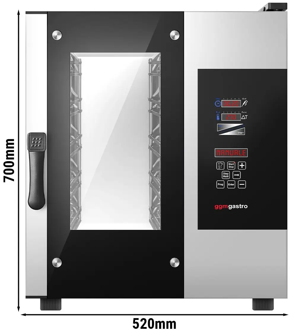 Пароконвектомат GGM Gastro KDB511CN (Black/Inox) - 8