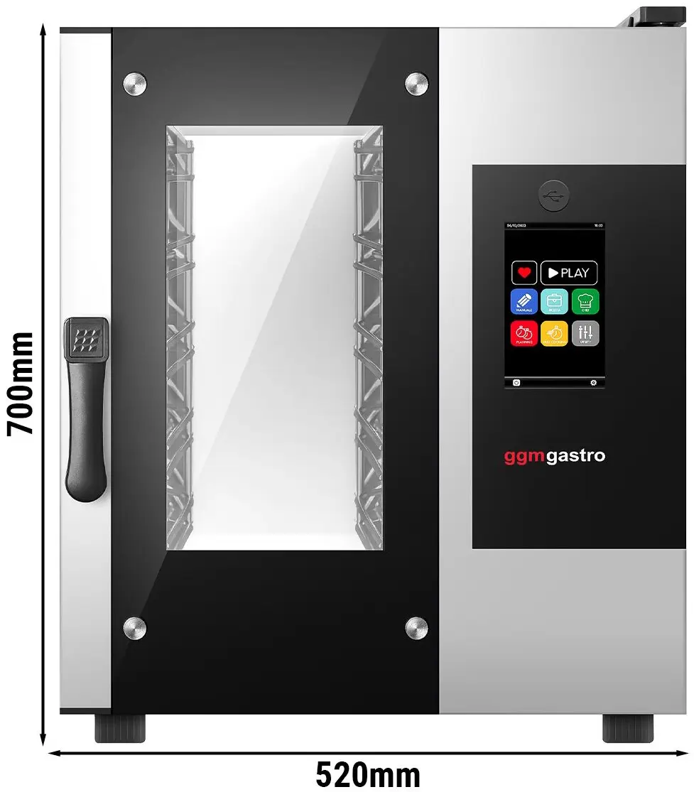 Пароконвектомат GGM Gastro KDB511VN (Black/Inox) - 11