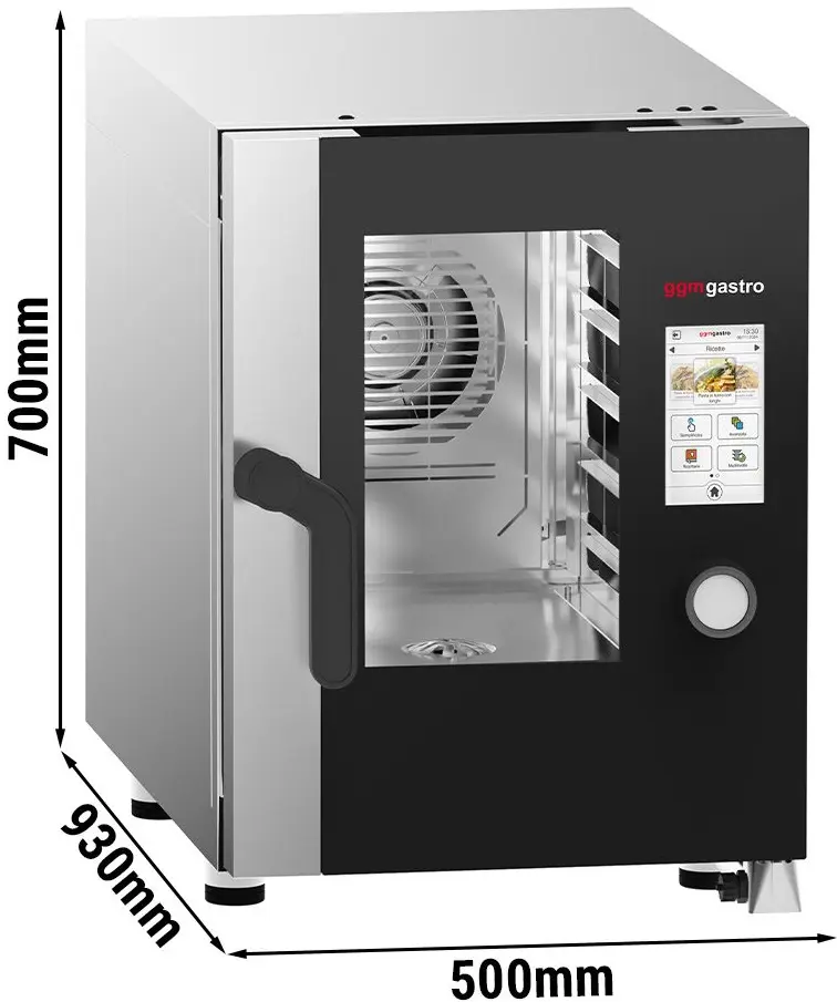 Пароконвектомат GGM Gastro KDCTE612N (Black/Inox) - 11