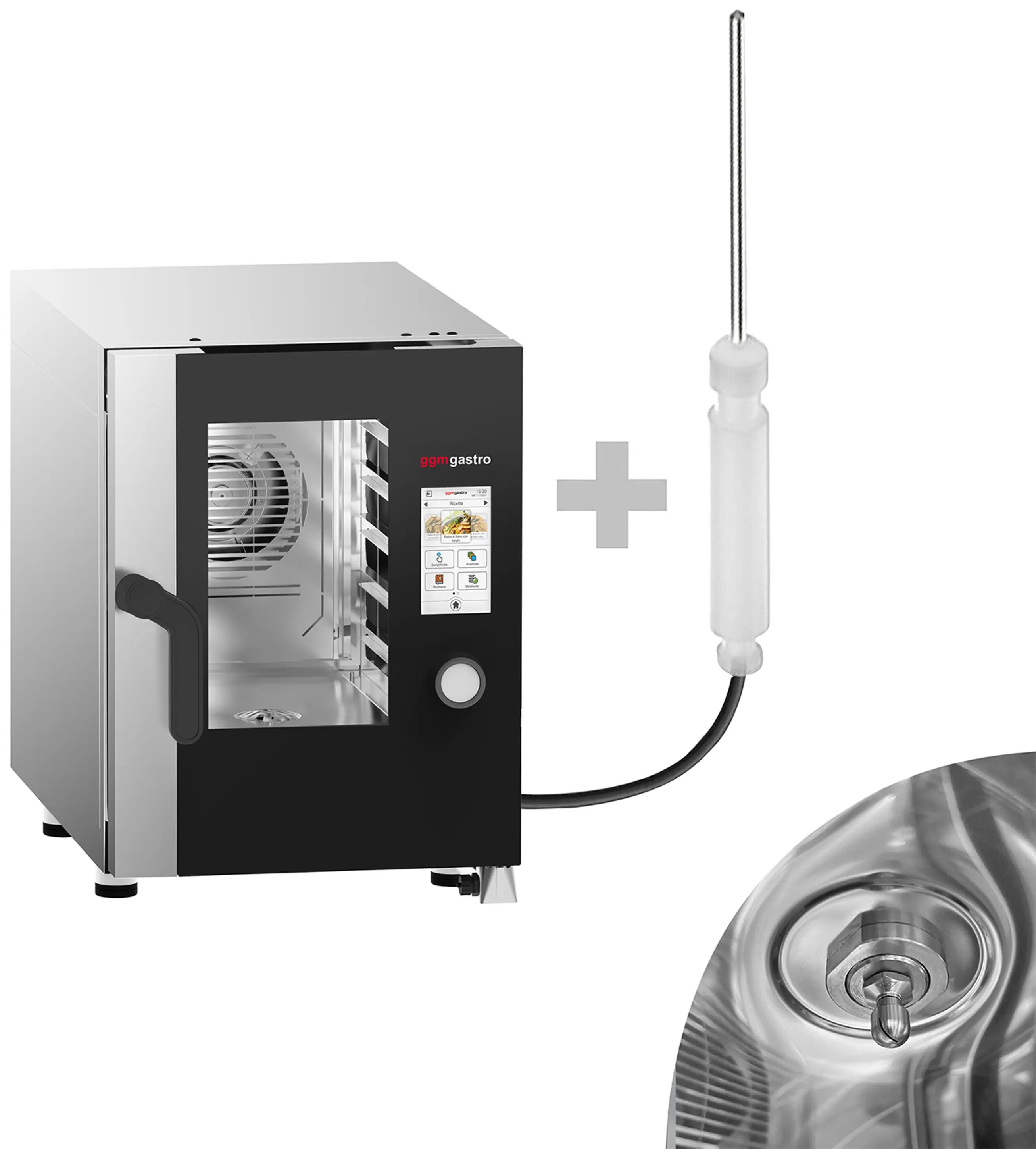 Пароконвектомат GGM Gastro KDCTE612N (Black/Inox) - 10